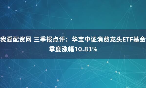 我爱配资网 三季报点评:华宝中证消费龙头ETF基金季度涨幅10.83%